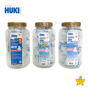 HBK Huki Baby Nipple Dot Gepeng Silicone Karet Orthodontic Toples Paket isi 18