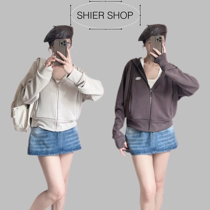 Áo Khoác cotton ĐIỀU HOÀ DÀY MAT, chất NHẸ đi nắng trẻ trung, nhiều màu, túi trong có khoá Jacket- ShierShop Top