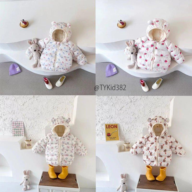 [Tiểu Yến KID]  AK382-Áo khoác phao cho bé, áo phao tai gấu siêu nhẹ nhiều họa tiết
