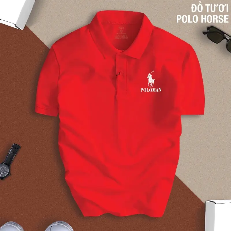Áo Polo Nam Nữ in POLOHORSE,Chất vải CVC cá sấu Trẻ Trung,Thanh lịch 7