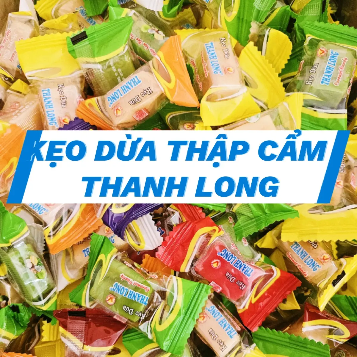 1KG kẹo dừa thập cẩm hiệu Thanh Long đặc sản Bến Tre Candy Ăn Vặt  Food Snack