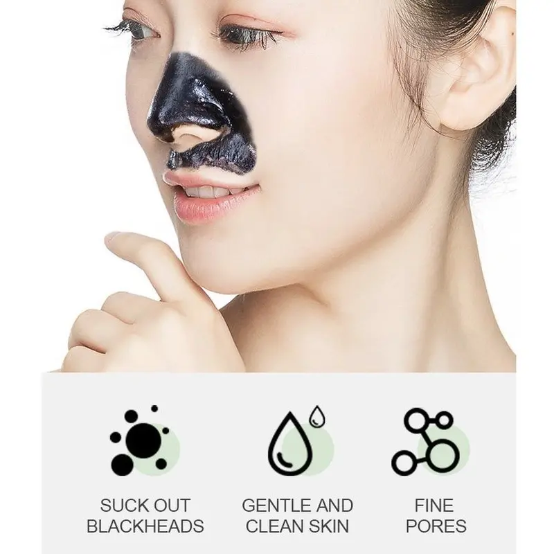 Bamboo Charcoal Clay Mask Nose Pore Pack Blackhead Remove Angkat Komedo ...