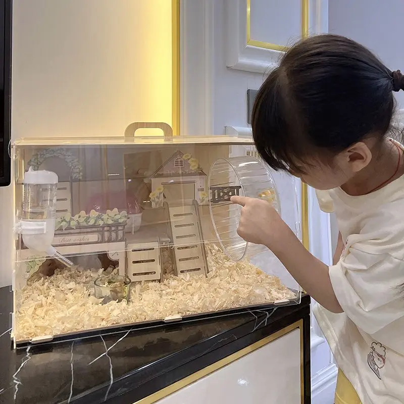 Lồng Hamster, Thiết Kế Hoa Vỏ Sò Chất Liệu Acrylic Sang Trọng, Thích Hợp Cho Hamster Djungarian, Phòng Villa Đặc Biệt, Giá Rẻ, Kích Thước Lớn, Tất Cả Sản Phẩm, Hàng Mới Về 2025 2