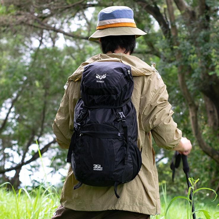 35L outdoor foldable large capacity mountaineering bag lightweight hiking backpack 2