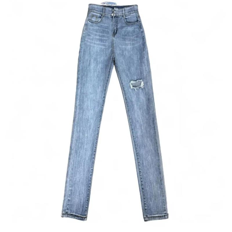 Quần Jean ôm siêu dài 107 cm rách 1 bên OJ03 Pants