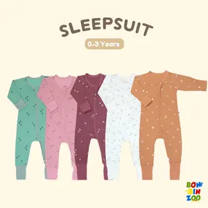 BONBINZOO Nature Series - Sleepsuit Resleting Anak Bayi 0 - 12 Bulan