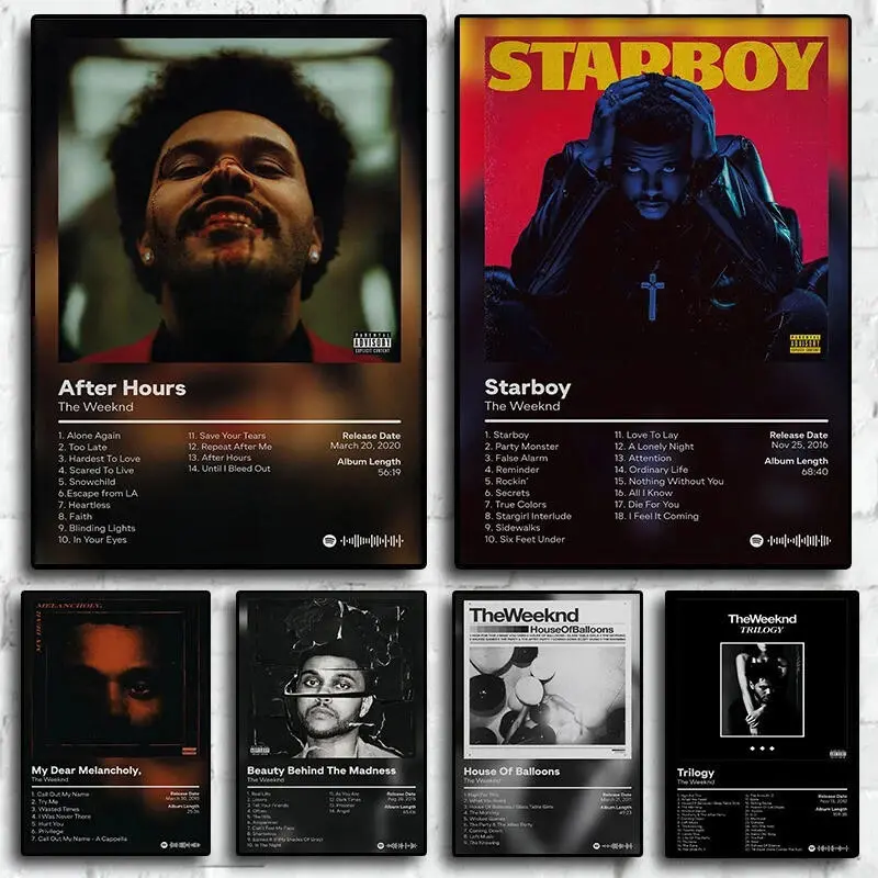 Pop Rap Music Album Connection, The Weeknd Poster, Aesthetic Design ...