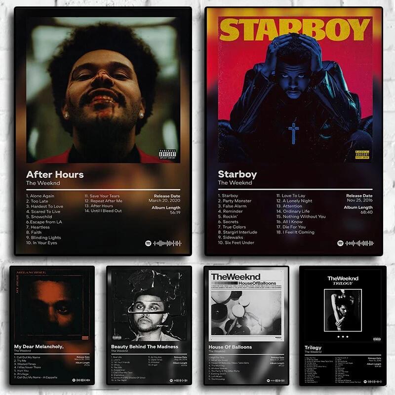 Sambungan Album Muzik Rap Pop, Poster The Weeknd, Reka Bentu - TikTok ...