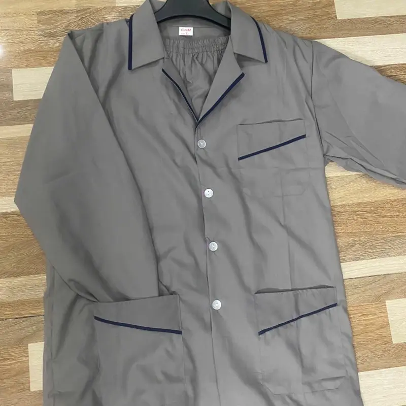 (1 màu Tây dài)Đồ bộ pijama nam trung niên cao cấp màu trơn chất vải kate thoáng mát  Có Túi 7