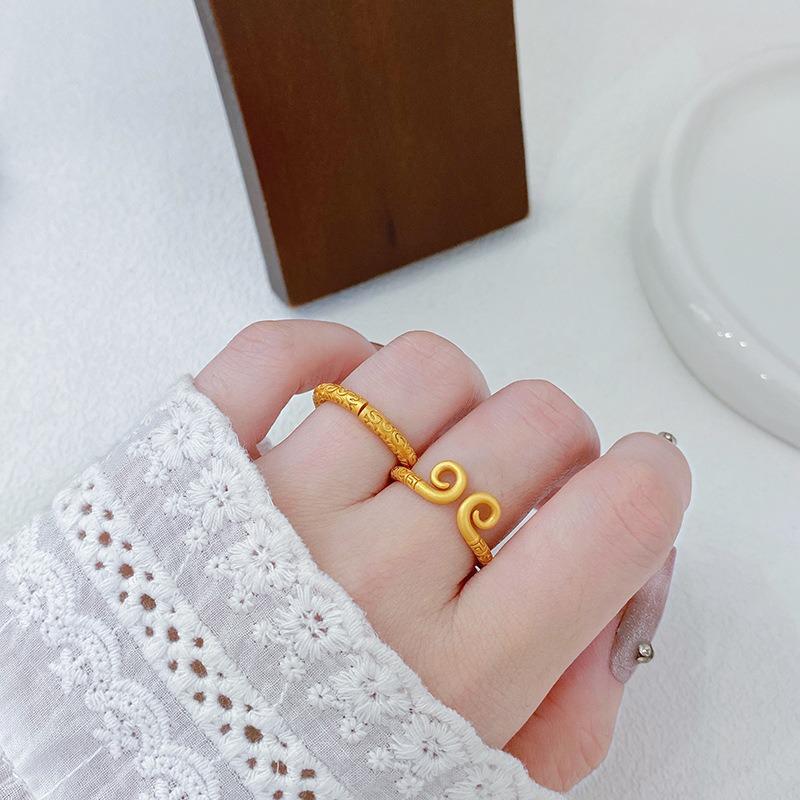 Product Introduction of Wukong, Golden Hoop Stick, Tight Hoop, Ring S925 Sterling Silver, Destiny Man 0