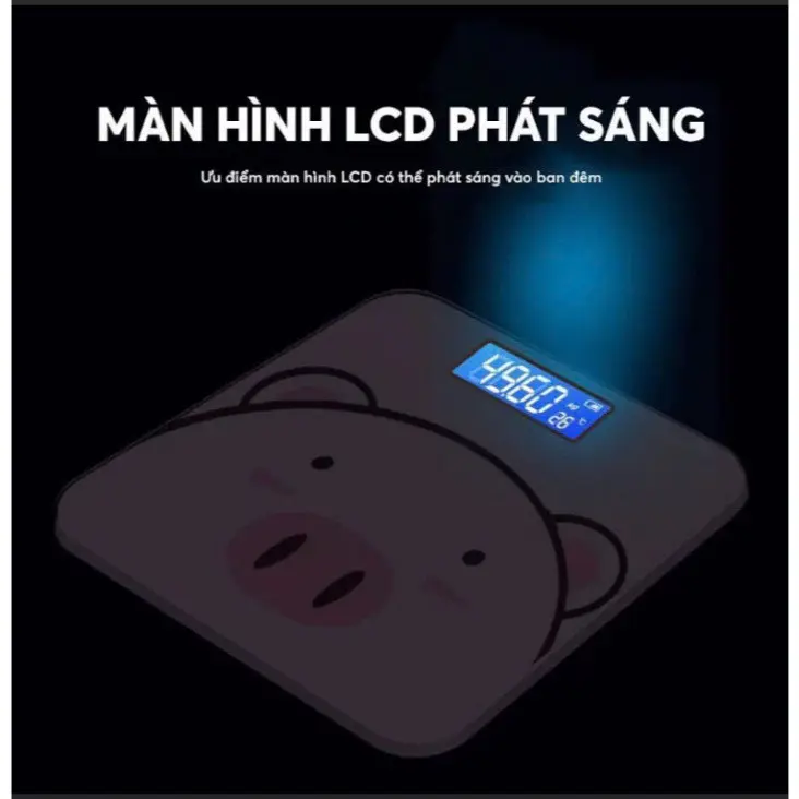 💖Giảm thêm 30%💖Cân điện tử sức khỏe thông minh hình lợn hồng cute, cân tiểu ly mini nhà bếp dùng pin 3