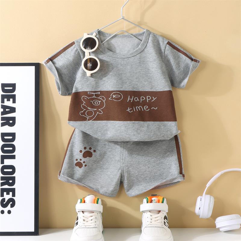 Product Introduction of (80-130cm) 0-6yrs Terno Short Sleeved Baby Kids Terno Set Outfit For Boy Girl T-Shirt Shorts Shirt Shorts Pattern Casual Pullover Children Suits Sando Sleeveless Nightwear Sleepwea R 42
