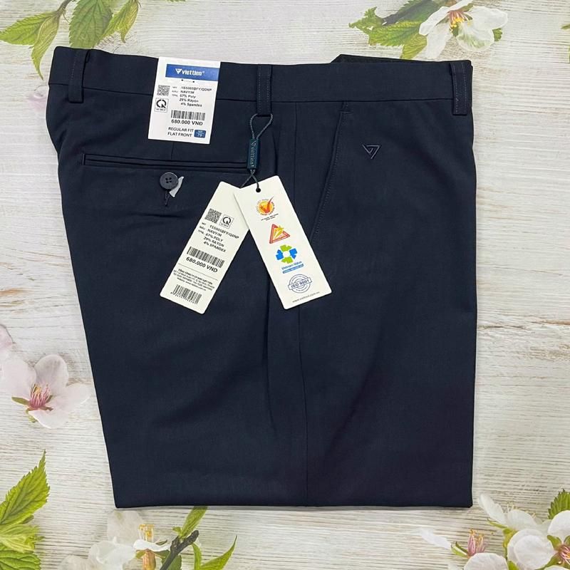 VIETTIEN-[5005(k ly)]-Quần tây nam VIỆT TIẾN không ly(Regular fit) 1
