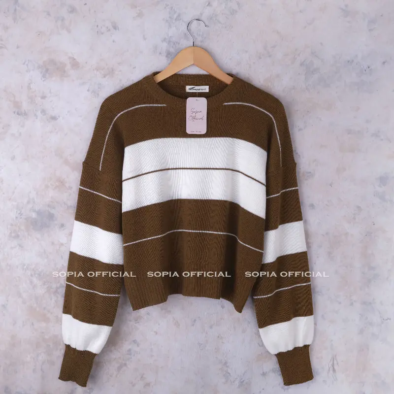 Marchela Sweater Knit - Sweater Rajut Wanita Knitwear Atasan 3