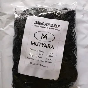 Mutyara Jaring Penghalang Pagar Lapangan Voli & Sepak Bola Ukuran 12 Meter Tinggi 5 Meter Warna Biru Diameter Tambang 2 mm Warna DARKGREEN