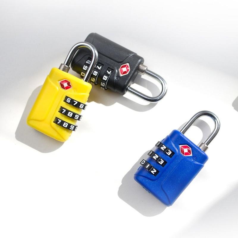 Product Introduction of New TSA 3 Digit Combination Lock Security Tool Padlock Customs Password Lock Cabinet Locker Anti-theft Lock Travel 17