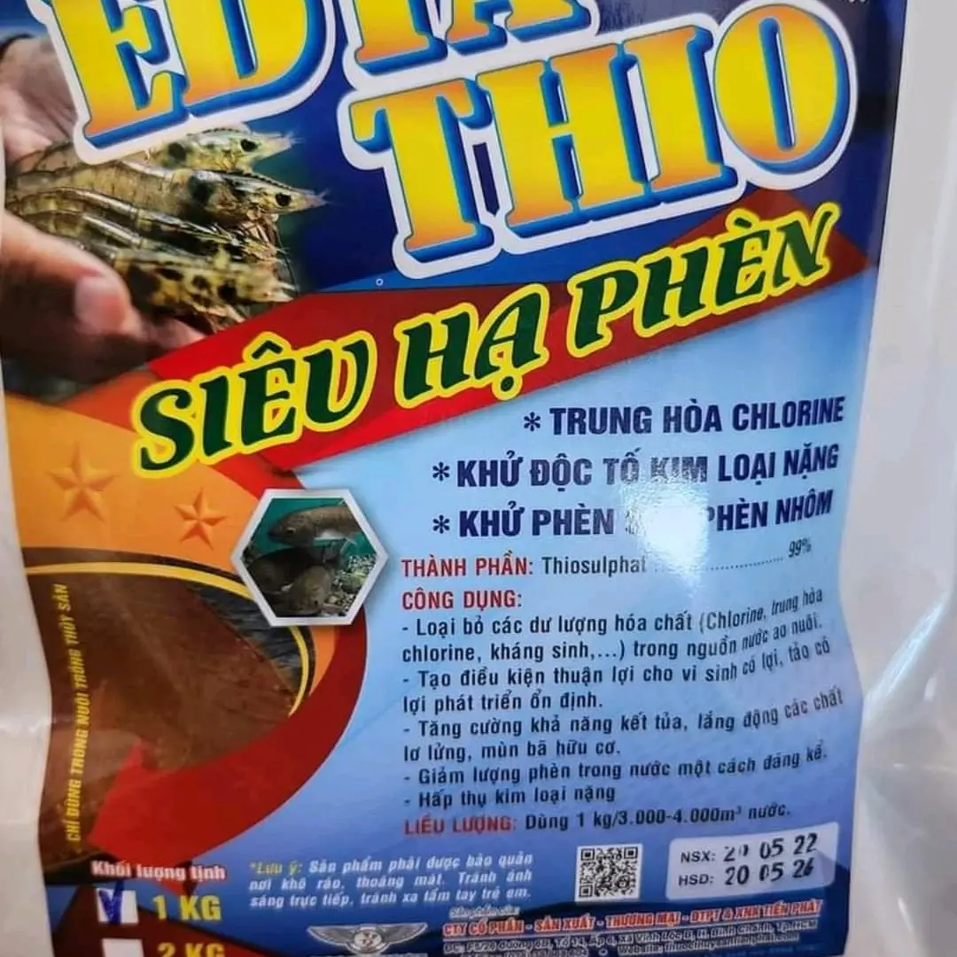 thuốc thủy sản hạ phèn khử độc tố kim loại nặng