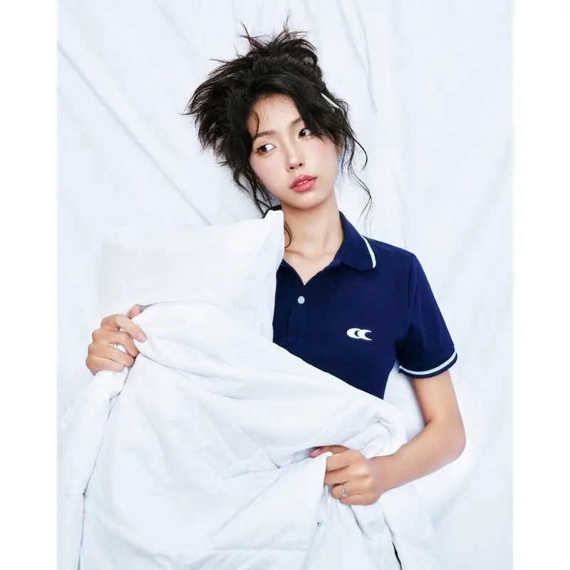 CARA Set lẻ áo polo croptop và chân váy ngắn Vilen năng động 6