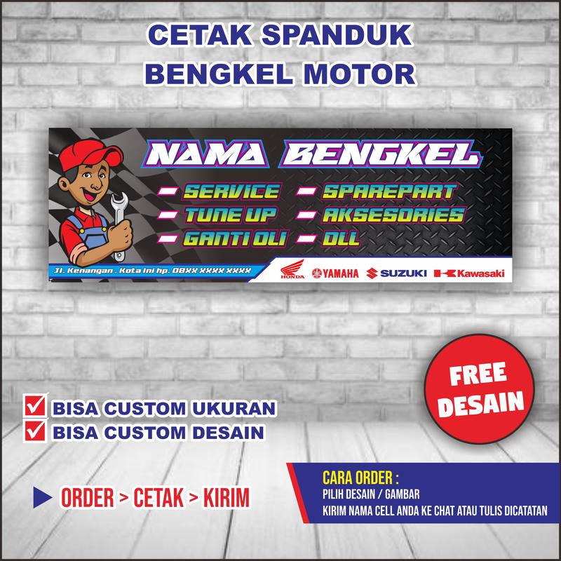 SPANDUK BENGKEL MOTOR / RACING / BANNER / PLANG TOKO - Shop | Tokopedia