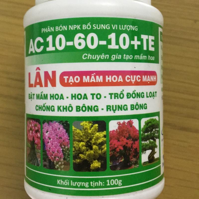  Siêu lân tạo mầm hoa cực mạnh AC 10-60-10+TE lọ 100gr 