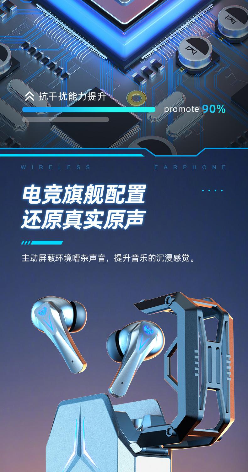 Product Introduction of ชุดหูฟังบลูทูธ E-Sports แบบ Mech, Sp23, ไร้สาย 5.3, เกมมาโคร, เวลาแฝงต่ำ, อายุการใช้งานแบตเตอรี่ยาวนานเป็นพิเศษ, มาใหม่ 7
