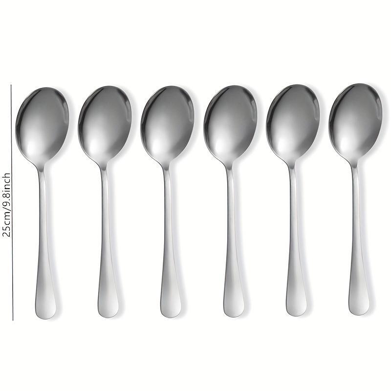 Product Introduction of Stainless Steel Spoon Set, 6pcs/set Large Service Spoon, Buffet Spoon, Kitchen Utensil 1