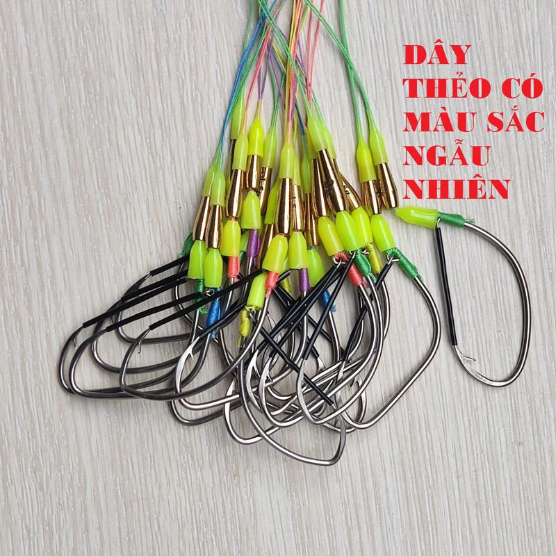 Lưỡi câu cá lóc , lưỡi câu nhái thật thép trắng 2ly4 2ly 1ly8 nòng cỏ, nòng điện các loại Đi Câu Bắt Cá Fishing Câu Cá Lure