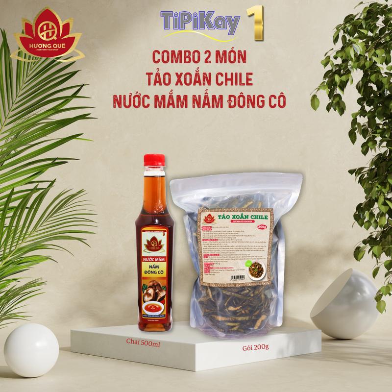  TiPiKay Shop 1 - Combo Nấu Ăn Tại Nhà Tảo Xoắn Chile 200g + Nước Mắm Đông Cô 500ml Nước Sốt Gia Vị 
