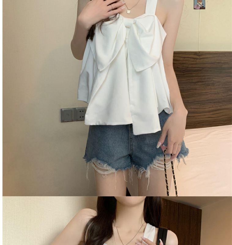 Product Introduction of Tiktok Hot Sale French Sweet Bowknot Loose Small Sling Vest Women's Inner Wear Summer Niche Design Outer Wear Short Top 20
