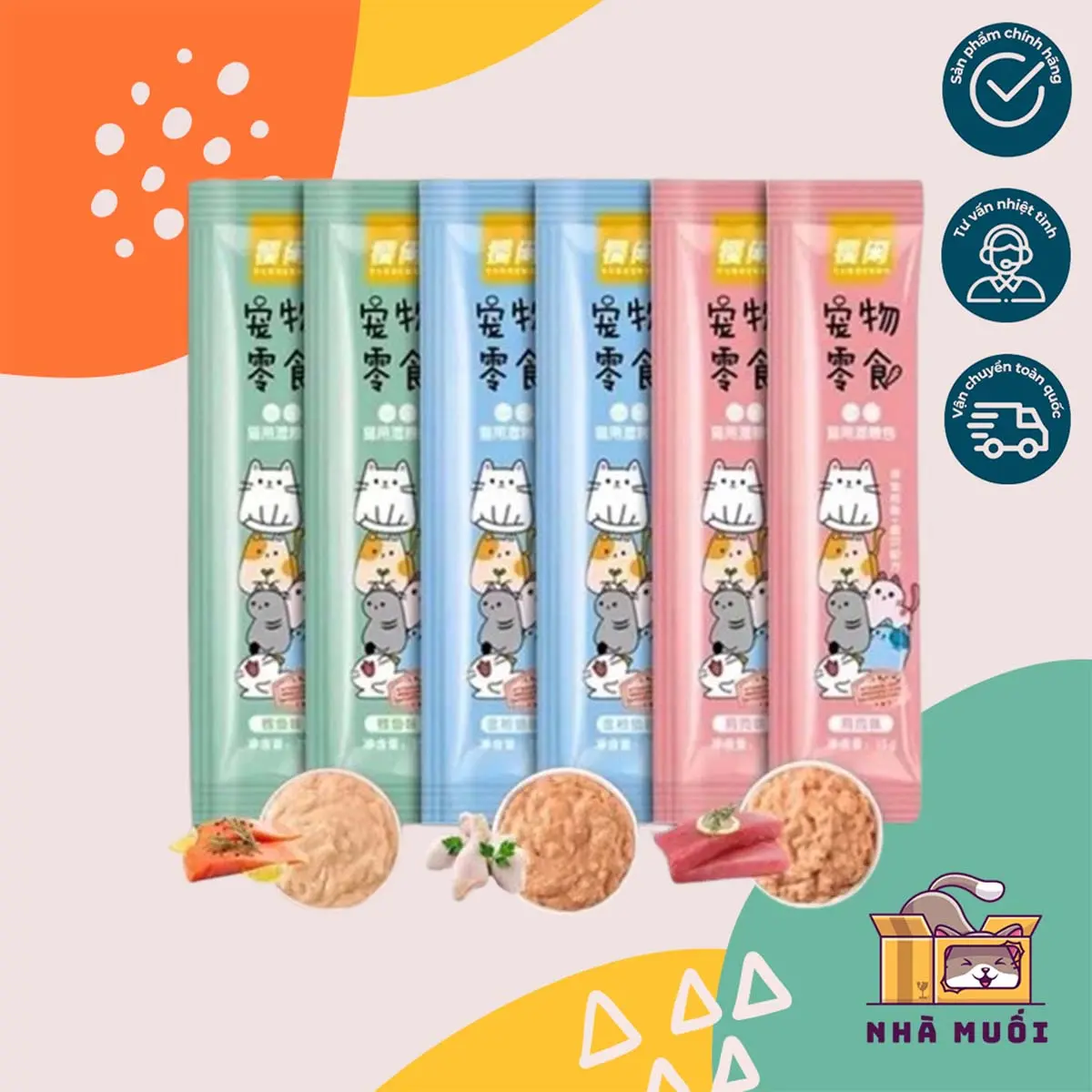 Combo 10, 20, 30, 50 Thanh Súp Thưởng Cho Mèo Shizuka 15g