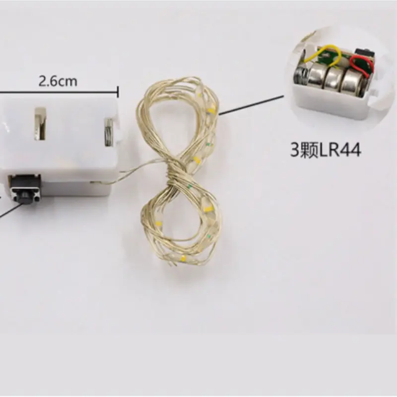 Đèn Led mini siêu sáng dây Đồng Fairy Light Dài 1m /2m/3m sử dụng Pin AA / sẵn pin 4