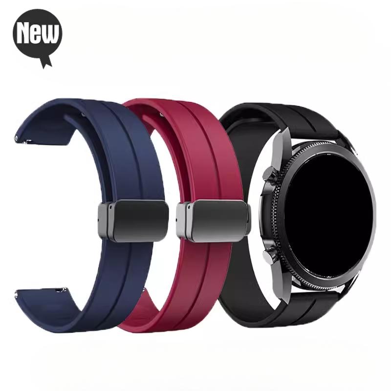  Dây đeo Áp dụng cho Huawei Đồng Hồ Thông Minh GT4  3  2 và Đồng Hồ Samsung 5   4 Khóa từ tính gấp Dây đeo silicon 20   22mm Phong cách thể thao,smart watch strap,dây da đồng hồ huawei,dây đồng hồ thông minh,dây đồng hồ huawei gt 4,dây silicon Phụ Kiện 