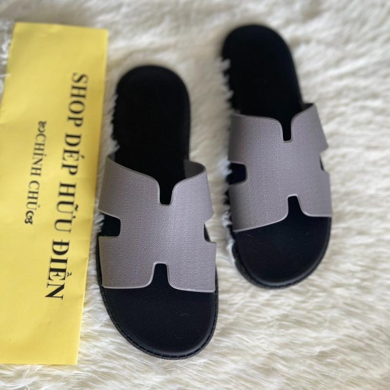 Dép Nam chữ H bảo hành keo chóng nước chắc chắn Đế Bằng - Slipper - DéP 2