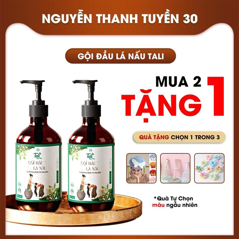 Combo 2 Chai Dầu Gội Đầu Lá Nấu Tali / 1 Chai 300ml - Hỗ Trợ Cho Mái Tóc Dài Mượt, Giảm Gãy Rụng