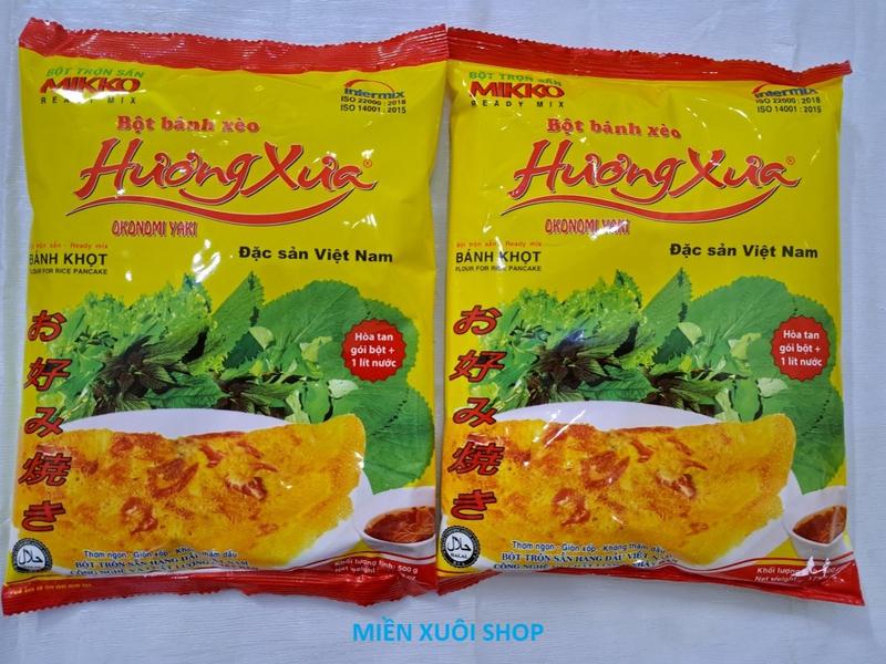 01 kg (500g x 2 gói) Bột bánh xèo, bánh khọt HƯƠNG XƯA MIKKO