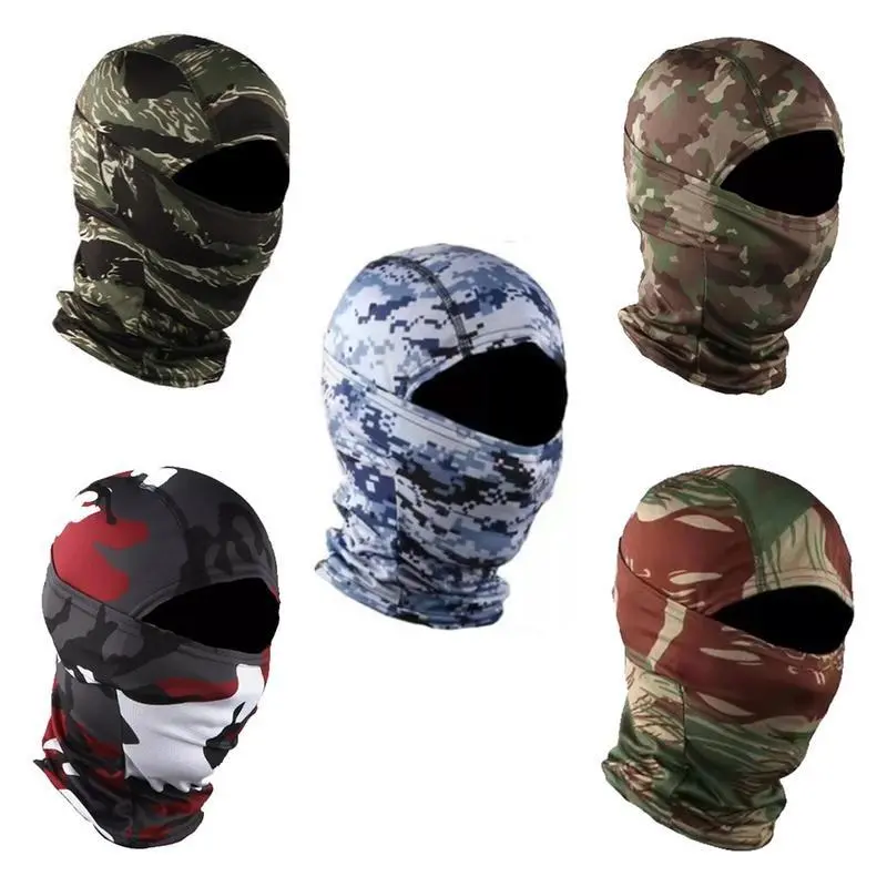 Balaclava Tactical Camo Face Mask, 1 Piece UV Protective Windproof Face Cover for Women Men Hunting Fishing Motorcycle Sun Hood Cover