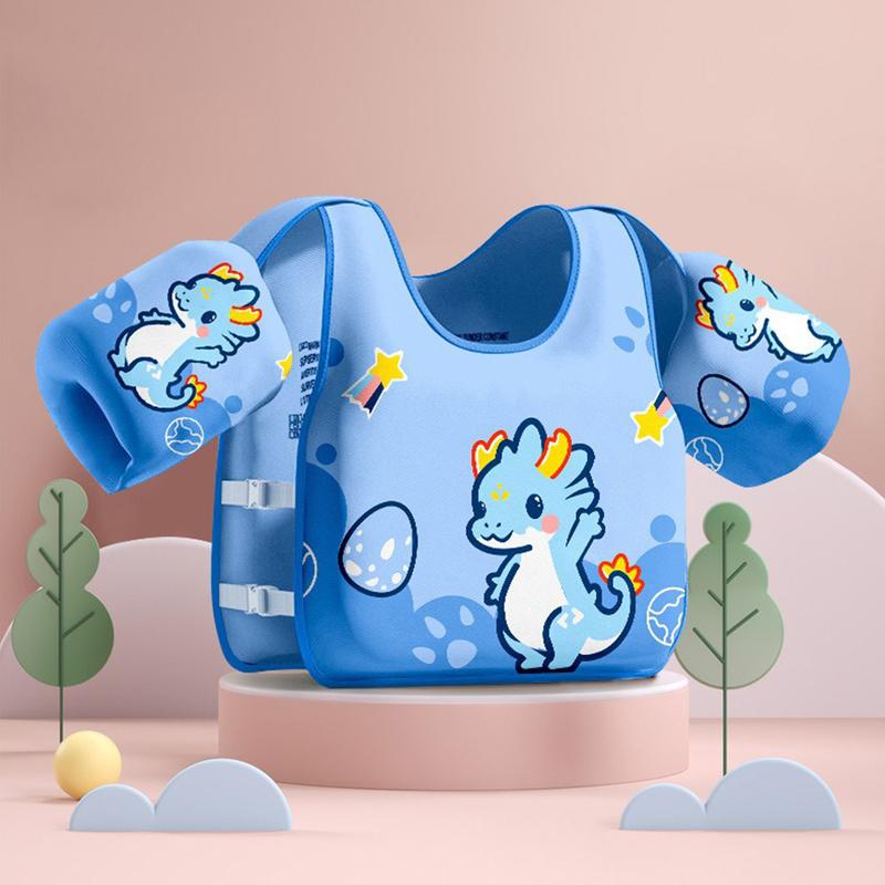 Product Introduction of Creative Float Summer Kids Swim Vest Airless Water Play Child Buoyancy Vest Cartoon Adjustable Swim Arm Ring Baby 23