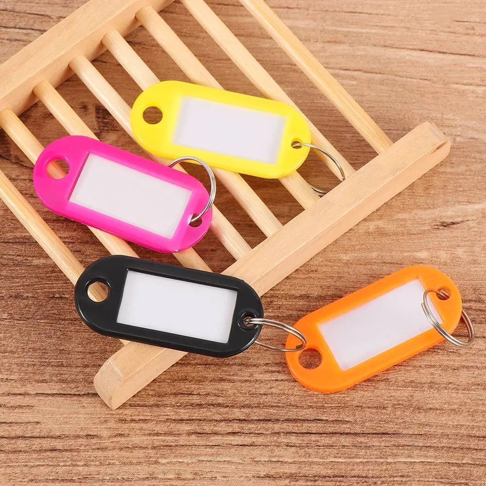 Chìa Khóa Liên Kết Quản Lý Hành Lý Túi Cửa, 10 Cái Hàng Mới Về, Chất Liệu Nhựa, Có Vòng Chia, Thích Hợp Cho Thẻ Hành Lý Túi Xách, Nhãn ID Chìa Khóa, Thẻ Hành Lý, Có Móc Chìa Khóa,