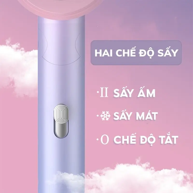 Máy Sấy Tóc Mini Gấp Gọn DELAX- MST02 - Tạo Kiểu Tóc Chuyên Nghiệp Công Suất Lớn 1500W Chống Cháy Nổ Bảo Hành 12 Tháng Women Nữ 7
