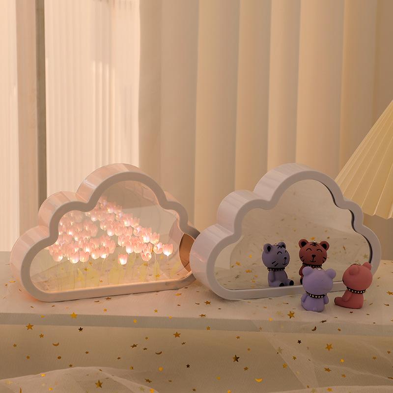 Đèn ngủ Mây hoa Tulip BIỂN HOA (tặng thiệp+sticker+charm bướm) dùng PIN, USB 20 bông (Túi quà mua thêm), Đèn Decor, Đồ Decor Trang Trí Thủ Công DIY - Quà Tặng Sinh Nhật, Dịp Lễ Đặc Biệt đènngủ hoatulip đèn trung thu j97 3