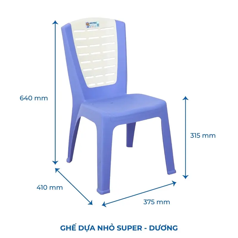 Ghế nhựa tựa lưng super qui phúc ,ghế dựa lưng,ghế dựa lưng cao 4