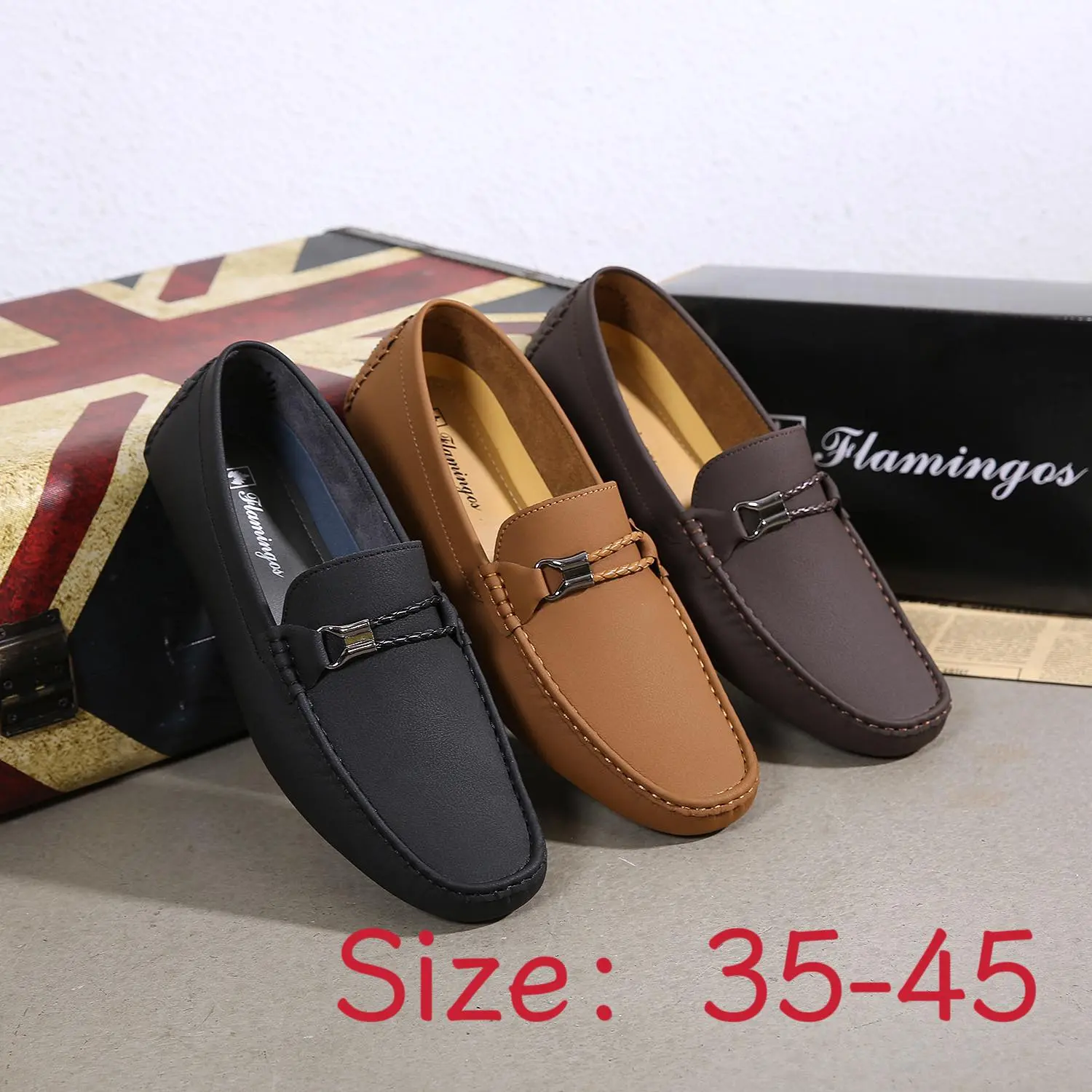 CASUAL LEATHER LOAFER TOPSIDER FOR MEN AND WOMEN WP-609 Footwear Shoes Flat