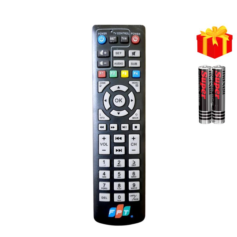 Remote điều khiển đầu FPT play box Mã 01, Remote truyền hình FPT hàng - Tặng kèm pin - GDCT Điều Khiển Tivi