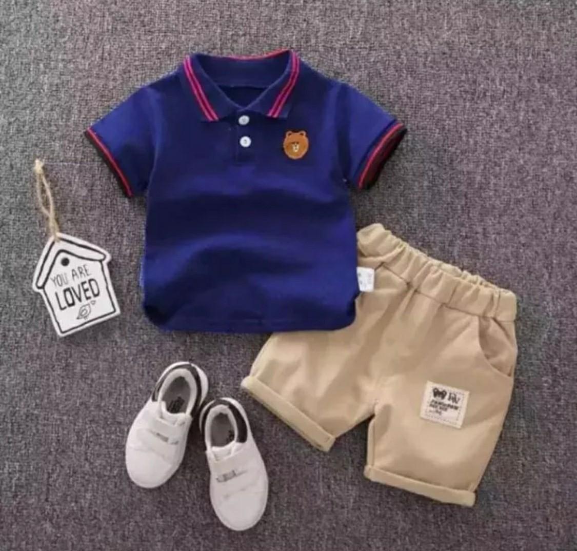 Setelan Baju Anak Laki Laki Usia 6 Bulan -5 Tahun Baju Anak Motif Bordir Terbaru Setelan Polo Anak Kaos Anak Laki Laki Kekinian Baju Anak Import Setelan Anak Terlaris Cowok Perempuan set kado stylish salem Parsel