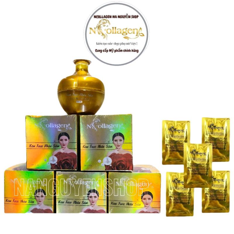 Ncollagen Sỉ 5 Kem Face Nhân Sâm Vàng 18G Tặng 5 Sec TTB Chết Hỗ Trợ Chăm Sóc Da Khô Nám Bổ Sung Collagen Cấp Ẩm Sen Dưỡng Ẩm Da Skincare
