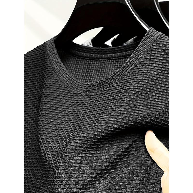 Men's Casual T-Shirt - Moisture-Wicking, Breathable, Lightweight Polyester & Spandex, 1pc, Short Sleeves, Solid Black Menswear Top women's  running  shorts squat  suit juventus  third  kit badminton  outfit basketball  shorts baggy  compression  shirt sau 0