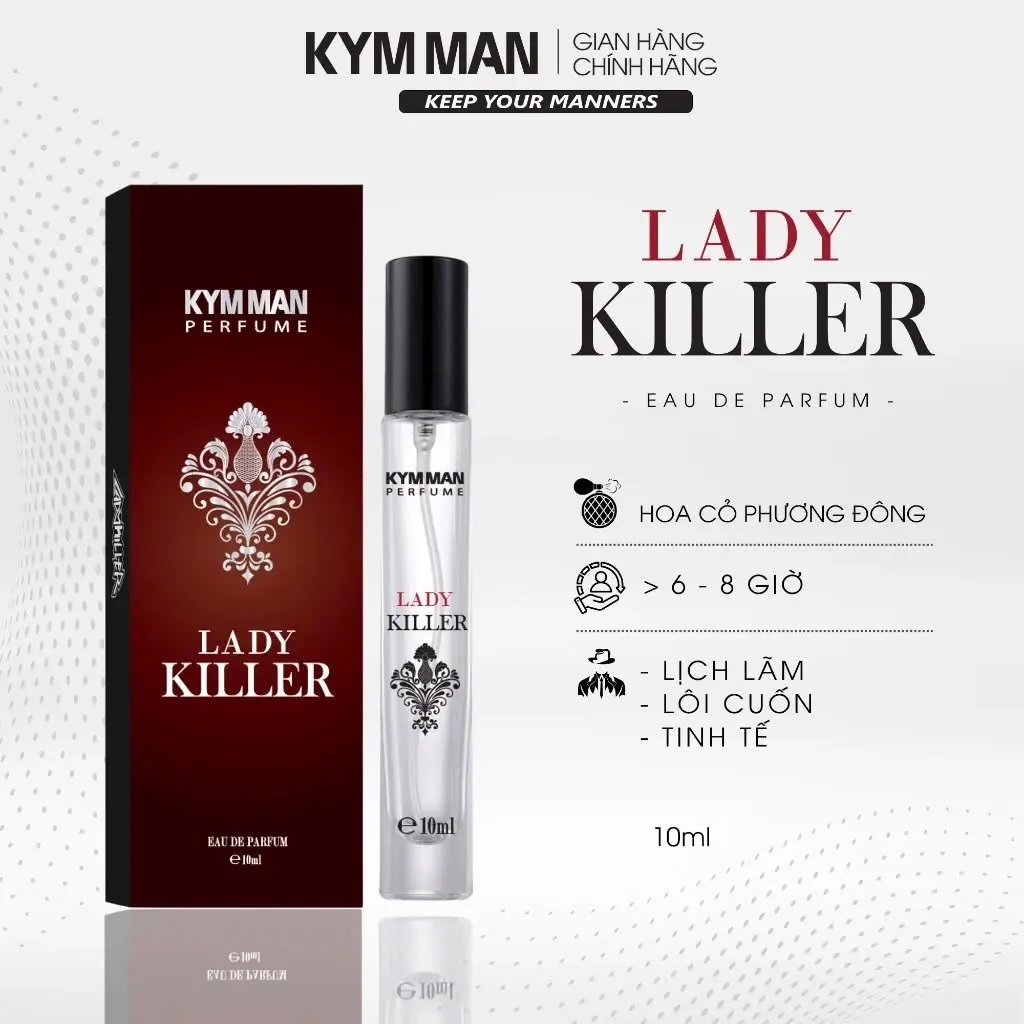 Nước Hoa nam LADY KILLER 10ml - KYM MAN Perfume Cosmetic