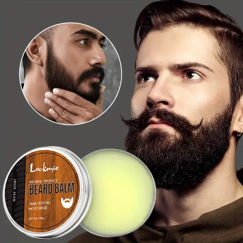 Beard Oil & Beard Balm Set, 2 Counts Beard Care Product, Men's Care Product for Softening, Nourishing, Smoothing and Strengthening Beard 3