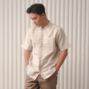 M231 Kemeja Pria Koko Pendek Khaki 1307