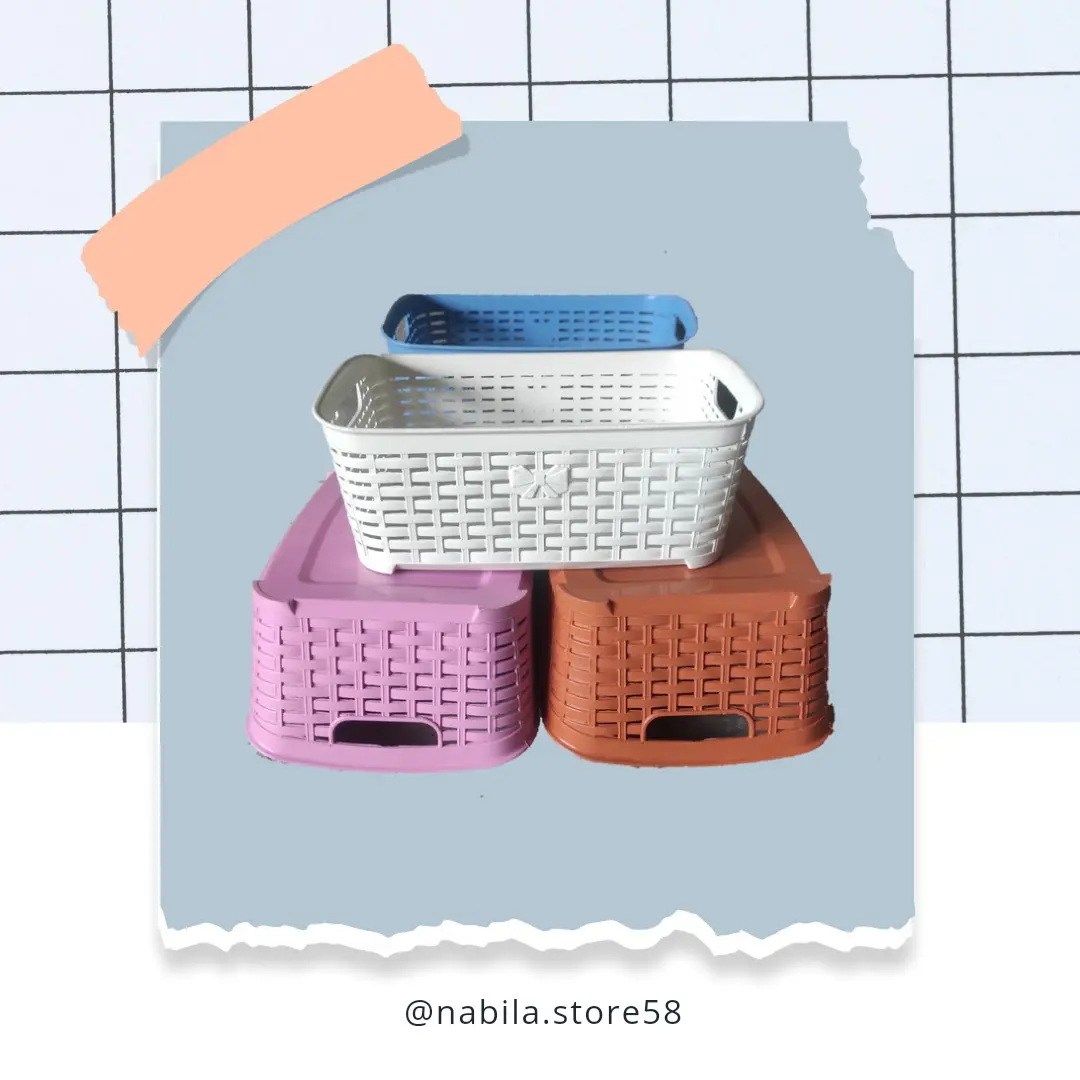 3 Pcs Keranjang Mini Make Up / Keranjang Nota / Keranjang Alma Sebaguna Dapat Disesuaikan